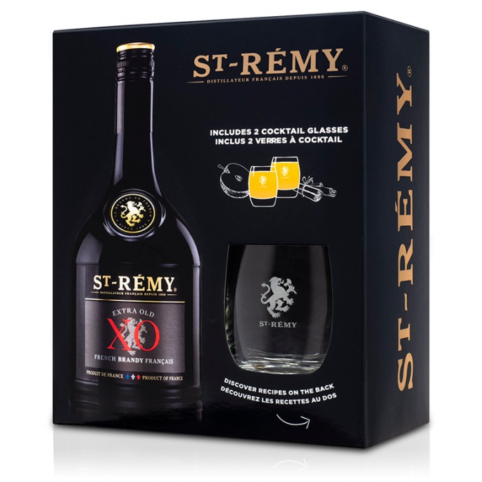 St-Rémy XO 0.7L 40% dárkové balení se 2 skleničkami