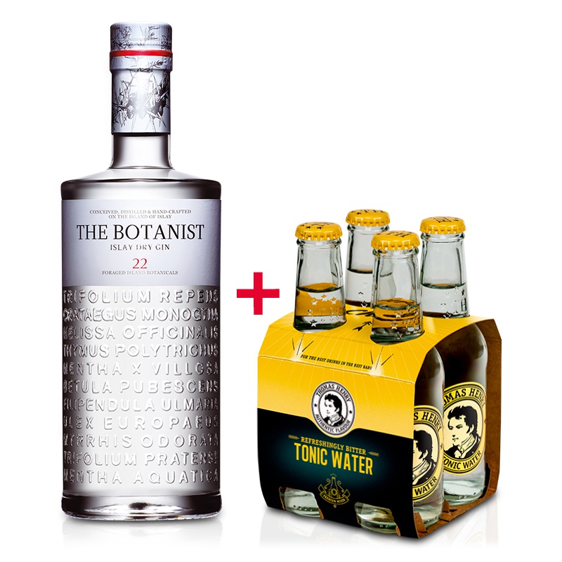 The Botanist Islay Dry Gin 0,7l 46% + Thomas Henry Tonic Water 4ks