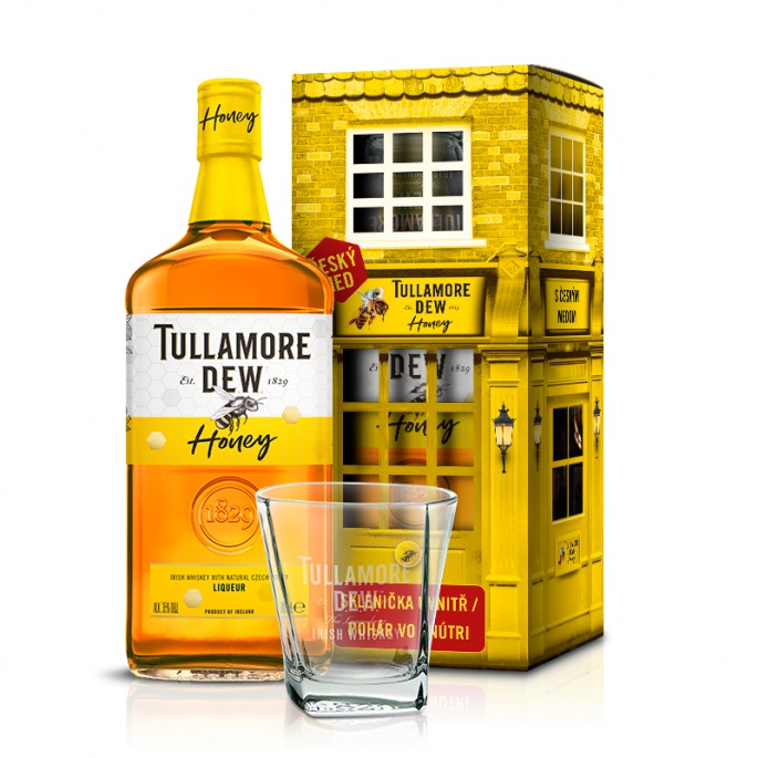 Levně Tullamore D.E.W. Honey s českým medem 0,7L 35% se skleničkou navíc