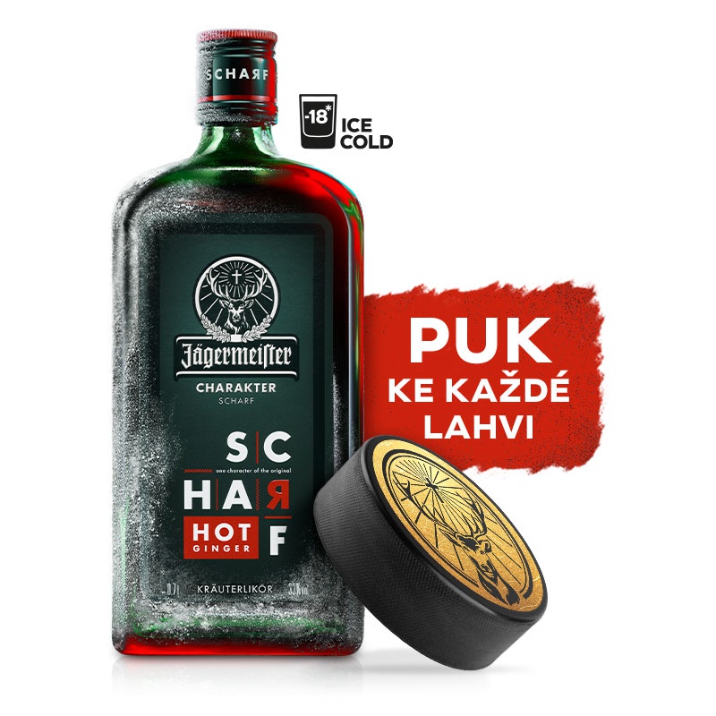 Jägermeister SCHARF 33% 0,7l s pukem