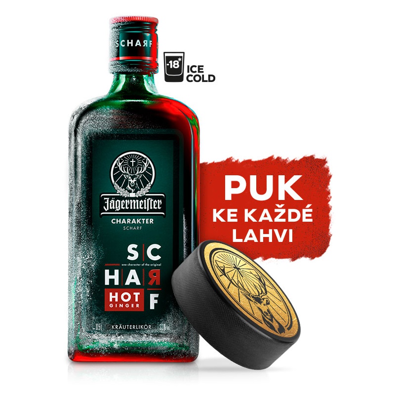 Jägermeister SCHARF 0,5l 33% s pukem