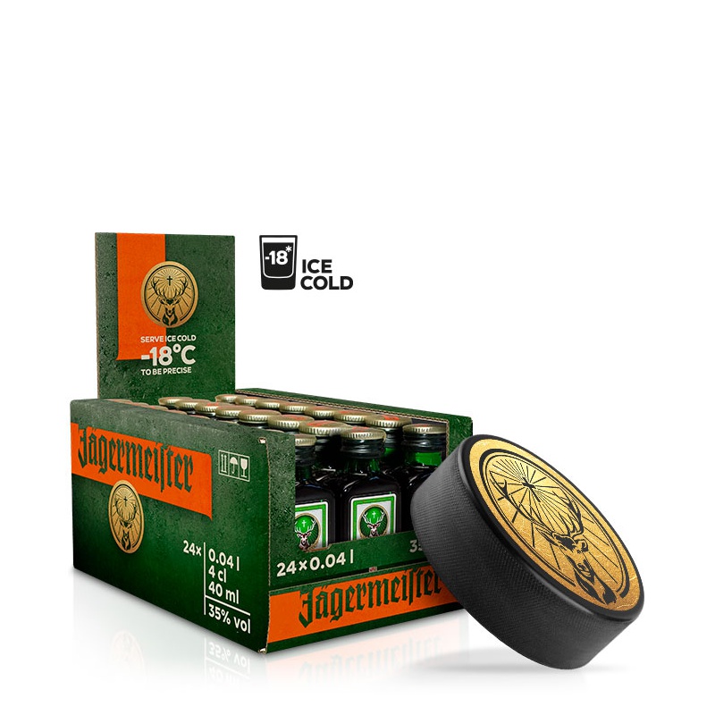 Jägermeister pack 24x0,04L a hokejový puk navíc