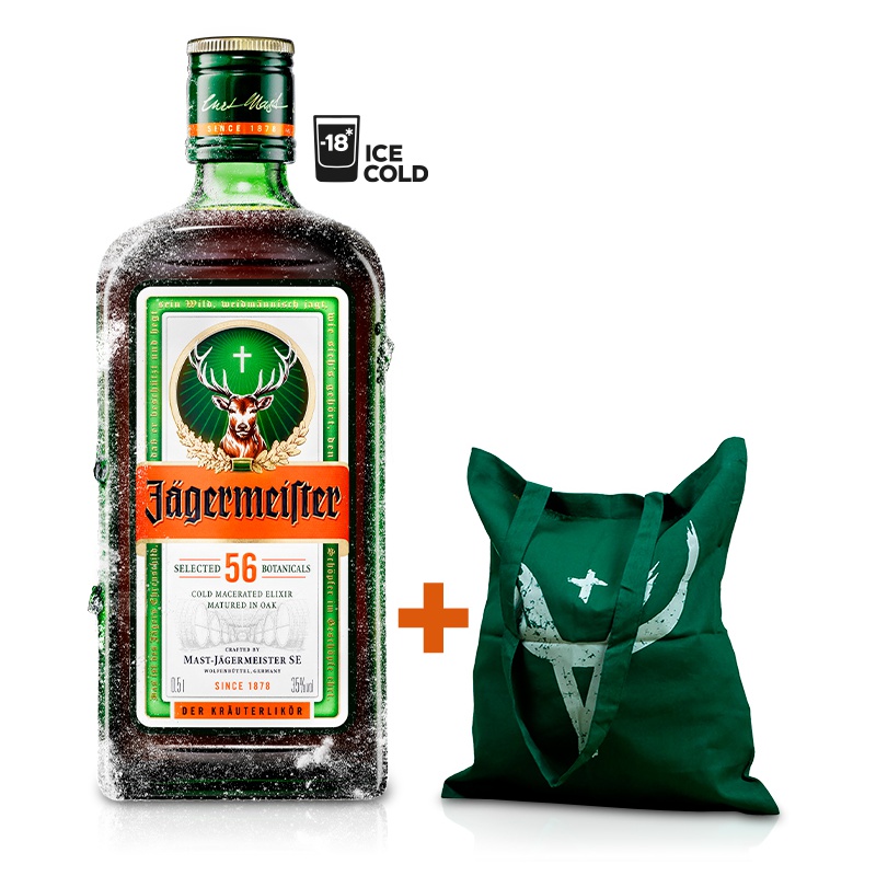 Jägermeister 35% 0,5L +textilní taška přes rameno