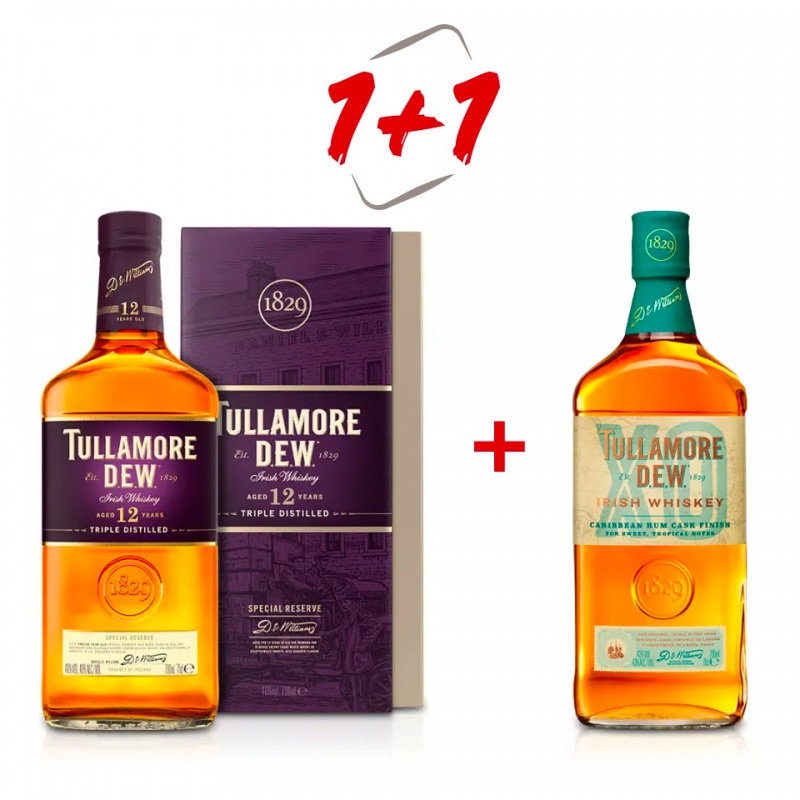 Tullamore D.E.W. 12 YO 0,7l 40% Akce 1+1 Tullamore D.E.W. XO Rum Cask 0 ...
