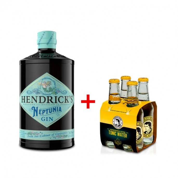 Hendrick´s Neptunia gin 43,4% 0,7L + Thomas Henry Tonic Water 4ks