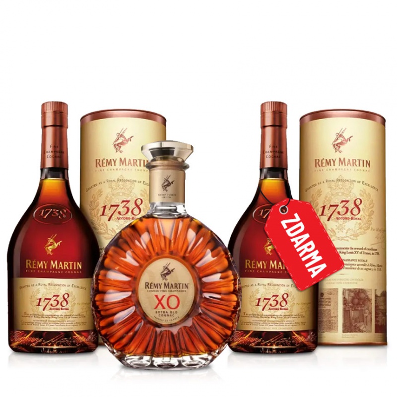 Výhodná sada koňaku Rémy Martin s lahví Rémy Martin koňak Accord Royal 0,7l 40% navíc