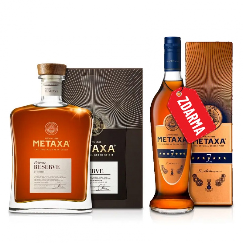 Metaxa Private Reserve 0,7l 40% 25th Anniversary Akce 1+1 s lahví Metaxa 7* 0,7l 40% navíc