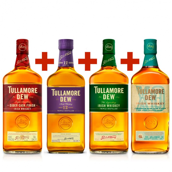 Ochutnej Tullamore D.E.W. 2 - výhodná sada 4 druhů whisky
