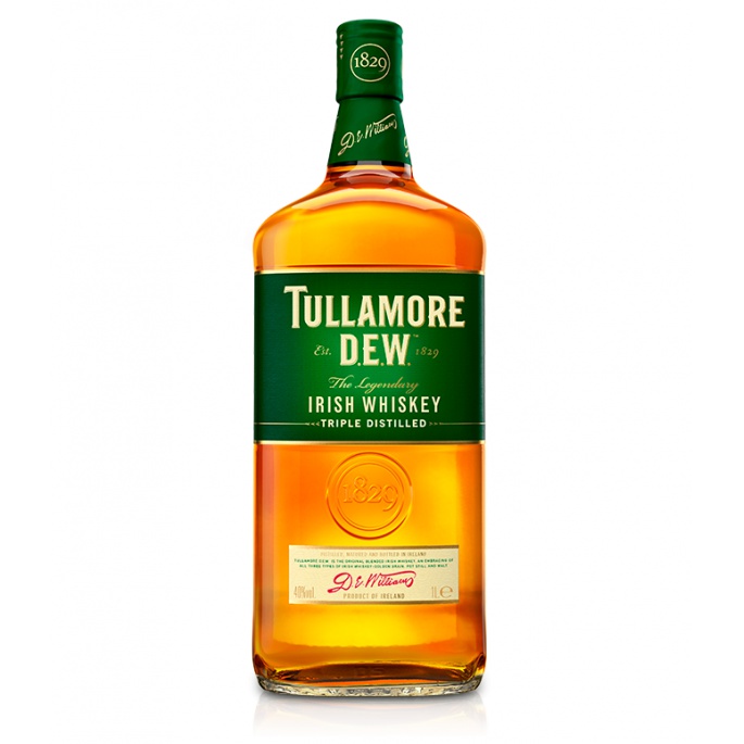 Tullamore D.E.W. 1L 40% s vygravírovaným věnováním zdarma