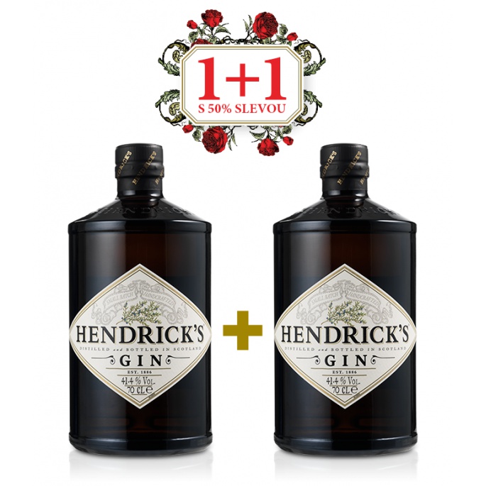 Hendrick´s Gin 0,7l 41,4% AKCE 1+1 s druhou lahví za polovinu
+ motýlek