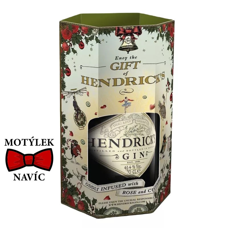 Hendrick´s Gin 0,7L 41,4% v dárkové krabičce + motýlek