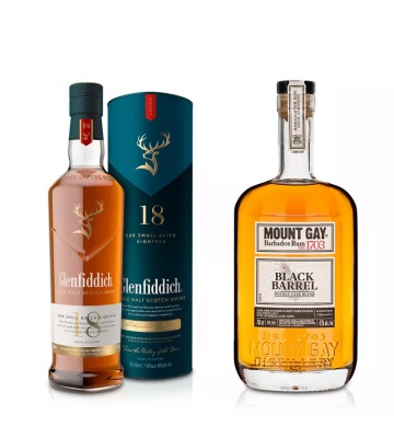 Výhodný balíček: Glenfiddich 18YO 0,7L a Mount Gay Black Barrel 0,7L s 20% slevou