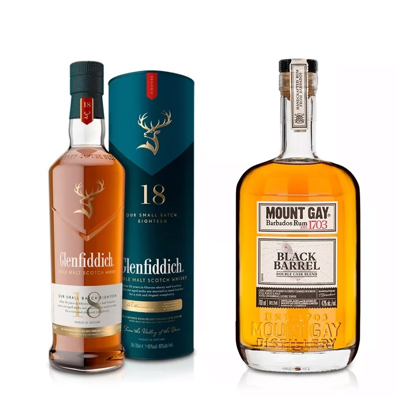 Výhodný balíček: Glenfiddich 18YO 0,7L a Mount Gay Black Barrel 0,7L s 20% slevou