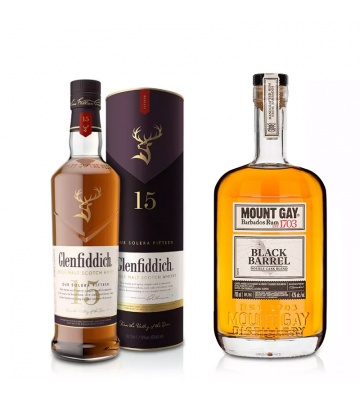 Výhodný balíček: Glenfiddich 15YO 0,7L a Mount Gay Black Barrel 0,7L s 20% slevou