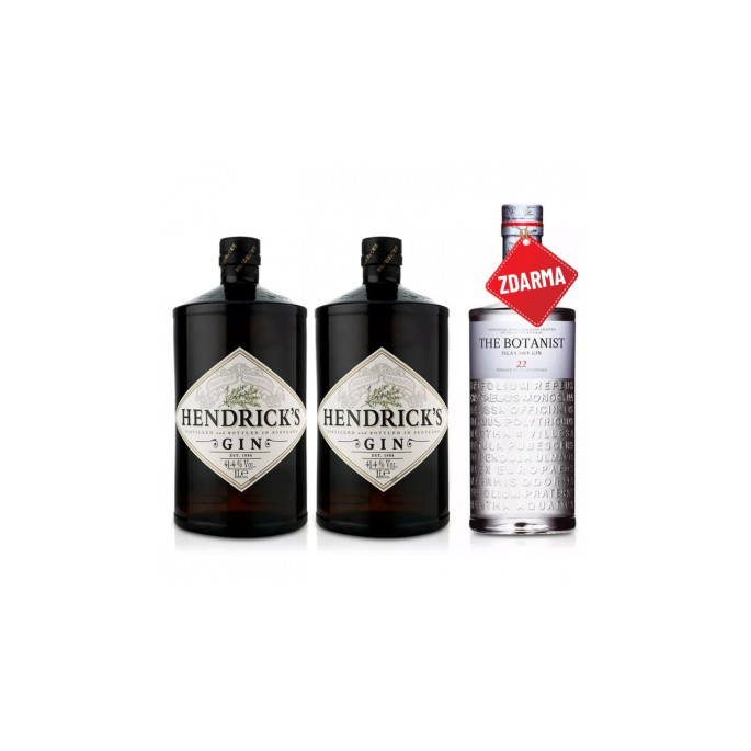Výhodný balíček: 2x Hendrick´s Gin 1L + The Botanist Islay Dry Gin 0,7L zdarma