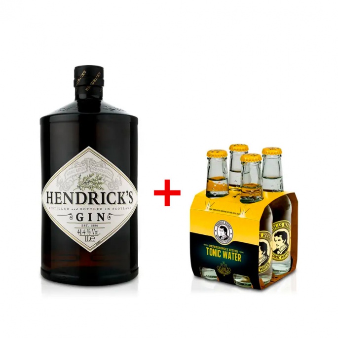 Hendrick´s Gin 1L 41,4% + 4x Thomas Henry Tonic Water