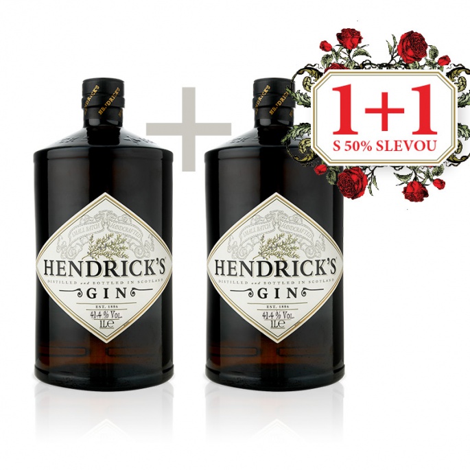 Hendrick´s Gin 1L 41,4% AKCE 1+1 s druhou lahví za polovinu