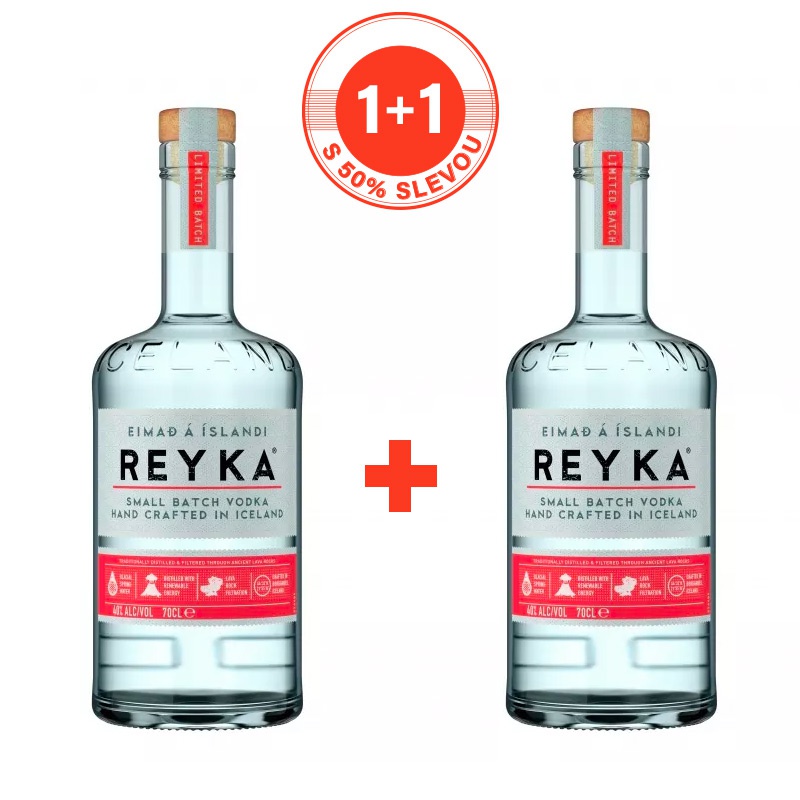 Reyka vodka 0,7L 40% AKCE 1+1 s druhou lahví za polovinu
