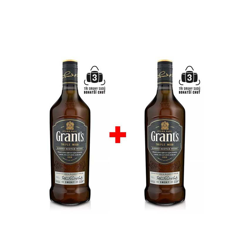 Grant´s Smoky 0,7L 40% AKCE 1+1 s druhou lahví za polovinu
