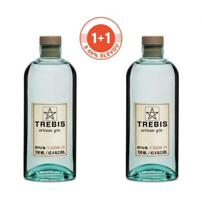 Trebis artisan gin 0,7L 42,4% AKCE 1+1 s druhou lahví za polovinu