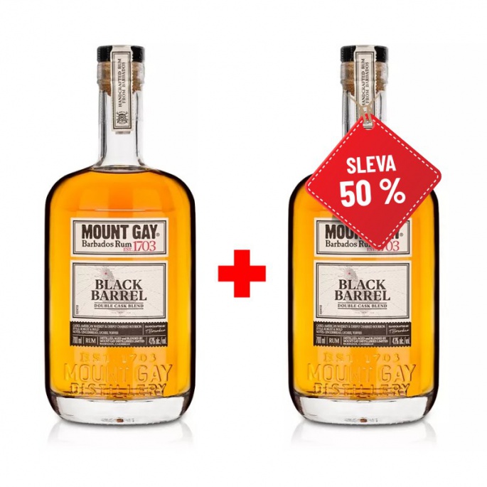 Mount Gay Black Barrel 0,7L AKCE 1+1 s druhou lahví za polovinu