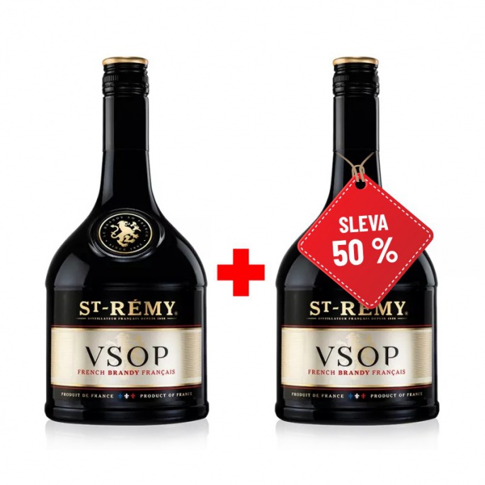 St-Rémy VSOP 0,7L AKCE 1+1 s druhou lahví za polovinu