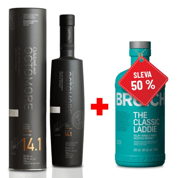 Balíček: Bruichladdich Octomore 14.1 0,7L a Bruichladdich Classic Laddie 0,7L za polovinu