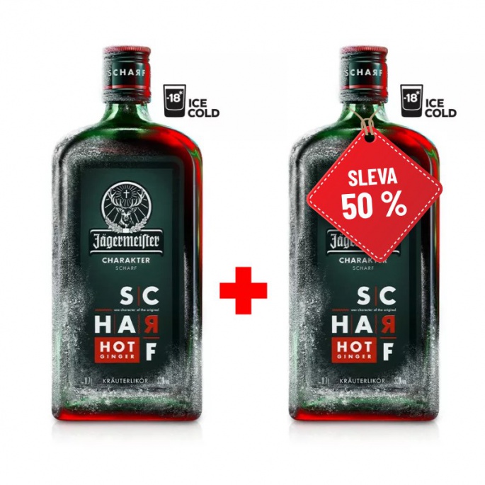 Jägermeister Scharf 0,7L 33% AKCE 1+1 s druhou lahví za polovinu