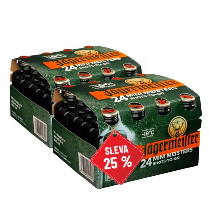 Výhodný balíček: 48x Jägermeister 0,02L s 25% slevou