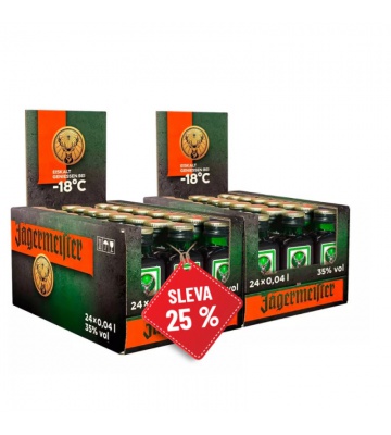 Výhodný balíček: 48x Jägermeister 0,04L s 25% slevou