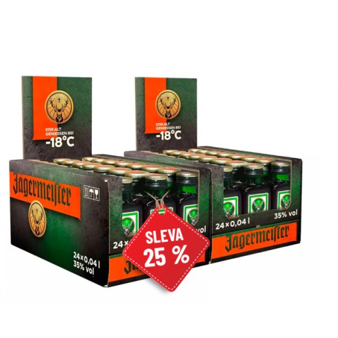 Výhodný balíček: 48x Jägermeister 0,04L s 25% slevou