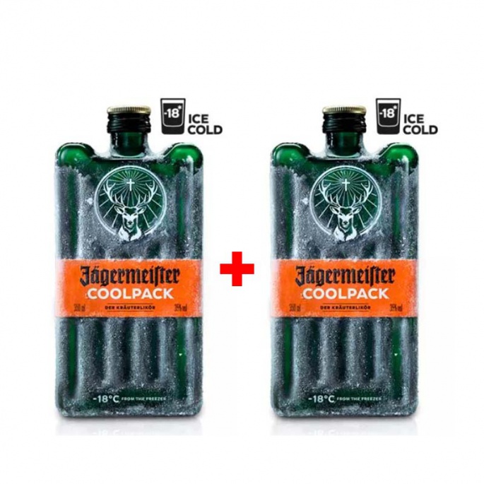 Jägermeister Coolpack 0,35L 35% AKCE 1+1 s druhou lahví za polovinu