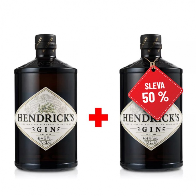 Hendrick´s Gin 0,7L 41,4% AKCE 1+1 s druhou lahví za polovinu