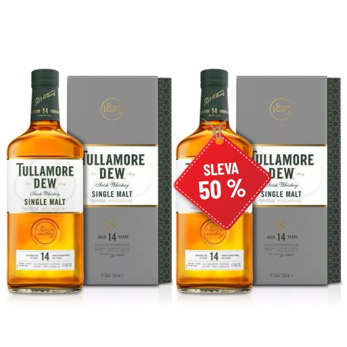 Tullamore D.E.W. 14YO Single Malt 0,7L AKCE 1+1 s druhou lahví za polovinu