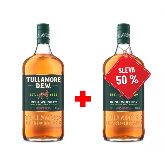 Tullamore D.E.W. 1,75L AKCE 1+1 s druhou lahví za polovinu