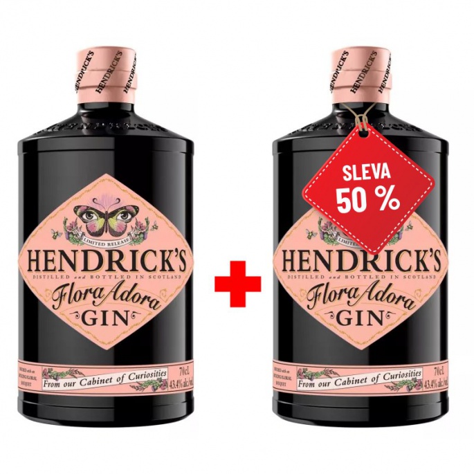 Hendrick´s Flora Adora 0,7L AKCE 1+1 s druhou lahví za polovinu