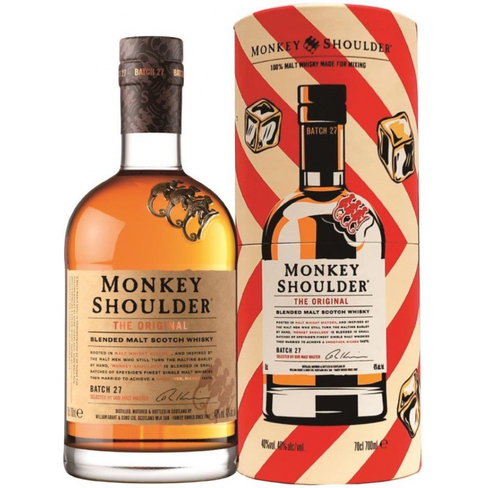 Monkey Shoulder 0,7L v dárkové krabičce AKCE 1+1 s druhou lahví za polovinu