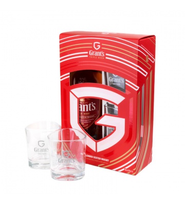 Grant´s Triple Wood 0,7L 40% v krabičce se dvěma skleničkami