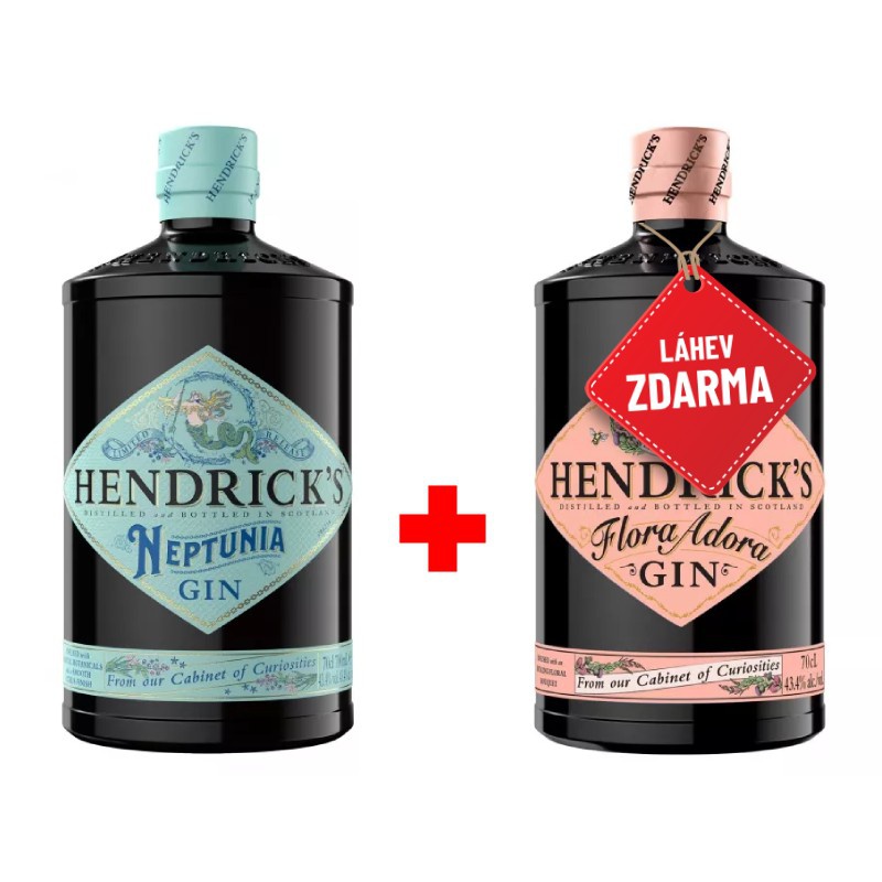 Akce 1+1: Hendrick´s Neptunia 0,7L + Hendrick´s Flora Adora 0,7L ZDARMA
