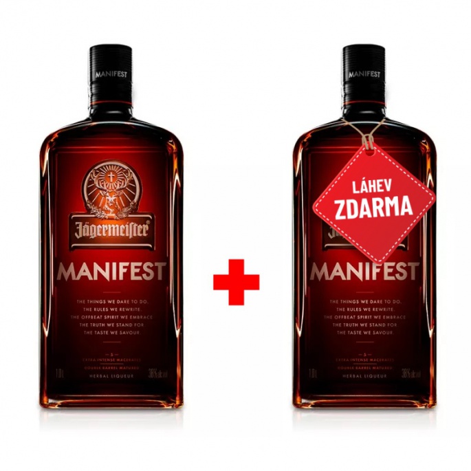 Akce 1+1: Jägermeister Manifest 1L s druhou lahví ZDARMA