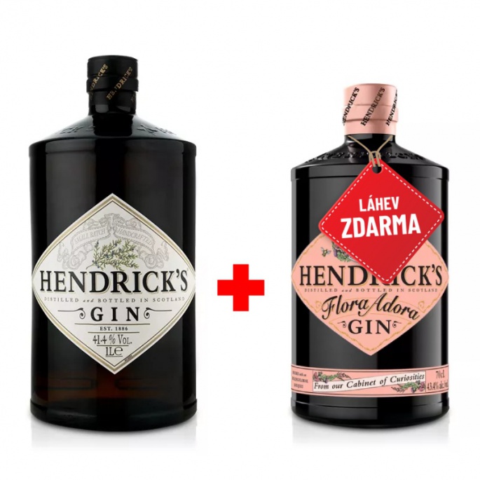 Akce 1+1: Hendrick´s Gin 1L + Hendrick´s Flora Adora 0,7L ZDARMA