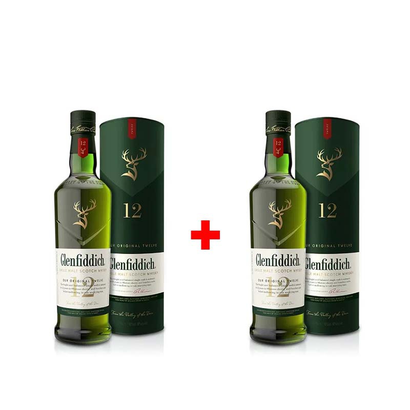 Glenfiddich 12YO 0,7L 40% AKCE 1+1 s druhou lahví za polovinu