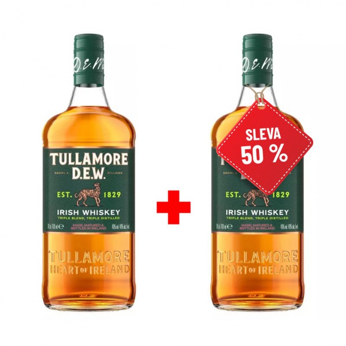 Tullamore D.E.W. 0,7L 40% AKCE 1+1 s druhou lahví za polovinu