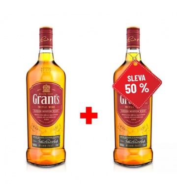 Grant´s Triple Wood 1L 40% AKCE 1+1 s druhou lahví za polovinu
