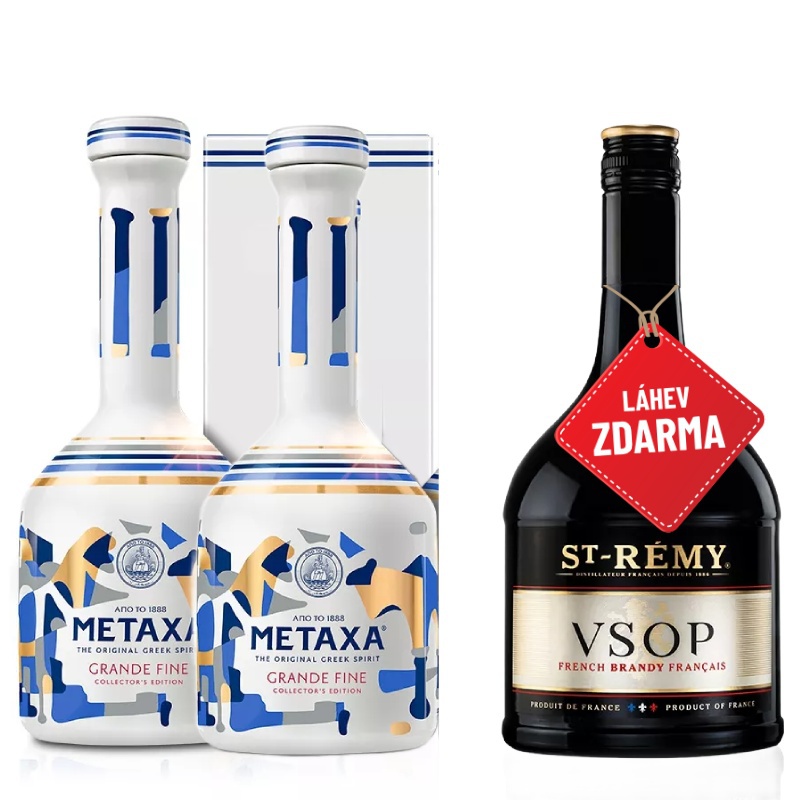 AKCE: 2x Metaxa Grande Fine 0,7L + St-Rémy VSOP 0,7L ZDARMA