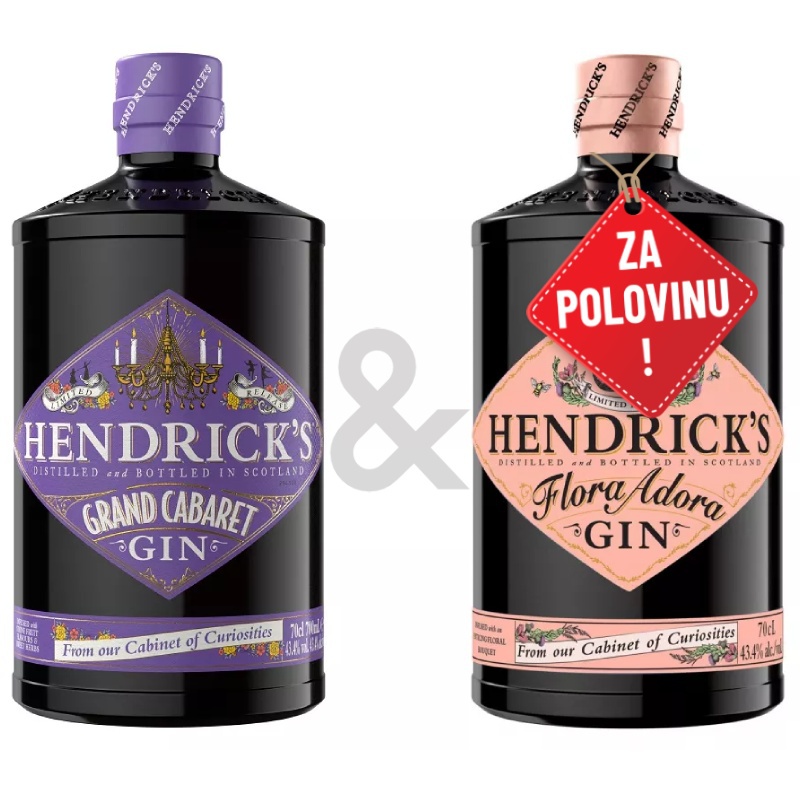 AKCE 1+1 za 50 % - Hendrick´s Grand Cabaret 0,7L a Hendrick´s Flora Adora 0,7L za polovinu