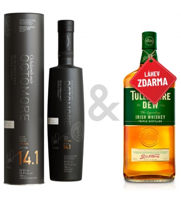 Akce 1+1: Bruichladdich Octomore 14.1 0,7L + Tullamore D.E.W. 0,7L ZDARMA