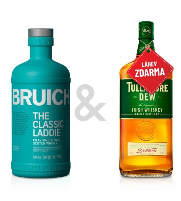 Akce 1+1: Bruichladdich The Classic Laddie 0,7L + Tullamore D.E.W. 0,7L ZDARMA