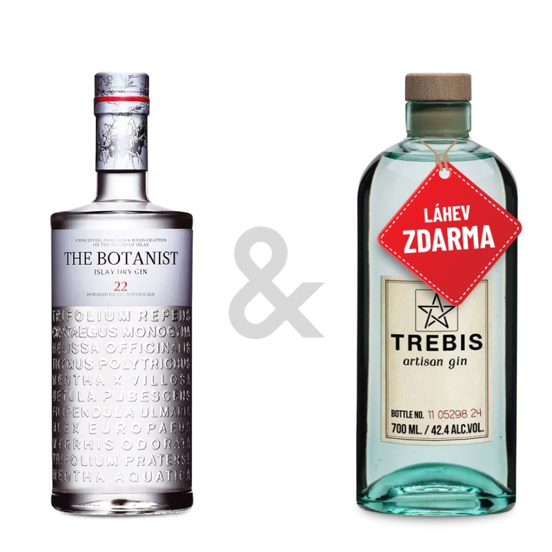 Akce 1+1: The Botanist Islay Dry Gin 0,7L + Trebis artisan gin 0,7L ZDARMA
