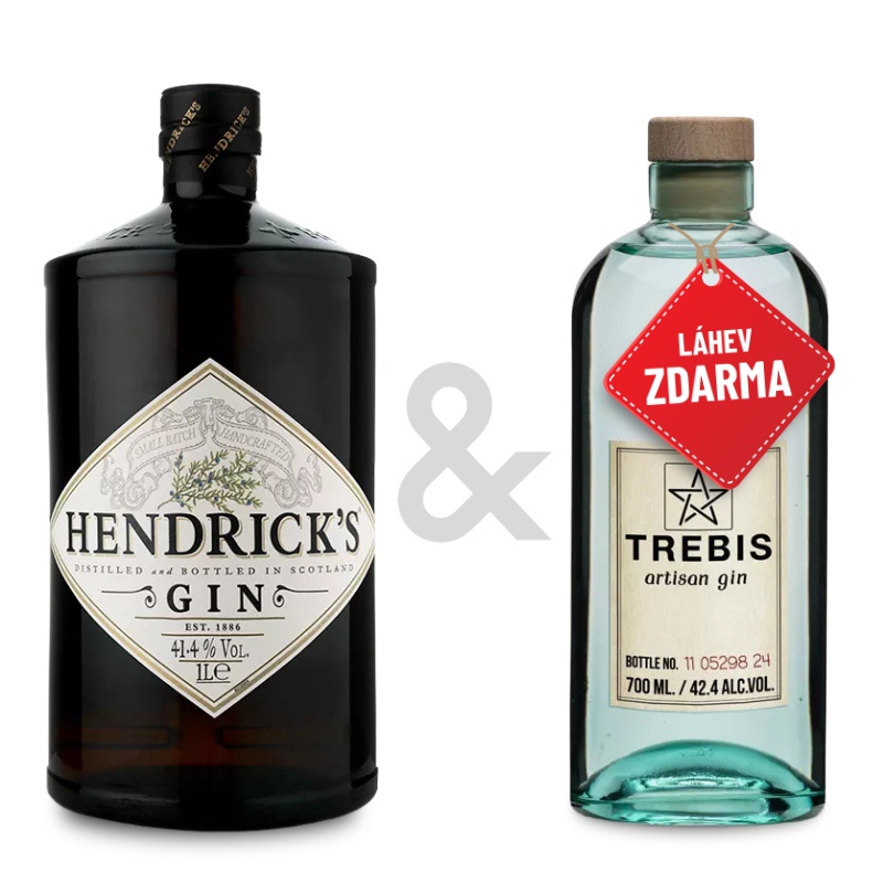 Akce 1+1: Hendrick´s Gin 1L + Trebis artisan gin 0,7L ZDARMA